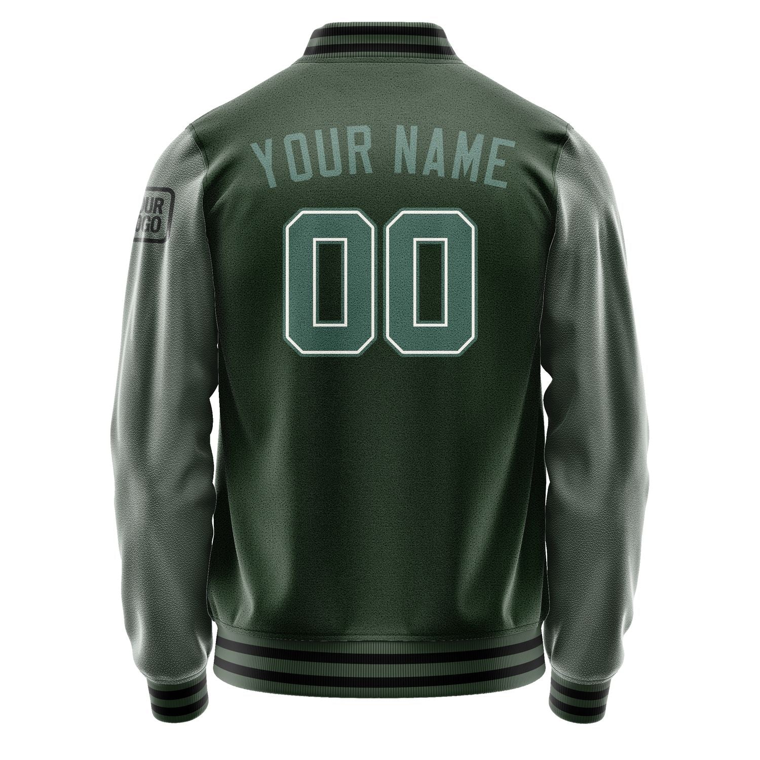 Custom Dark Green Blue Green Jacket Jb0606270617271817