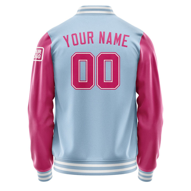 Custom Light Blue Pink Jacket Jb0808130818131818