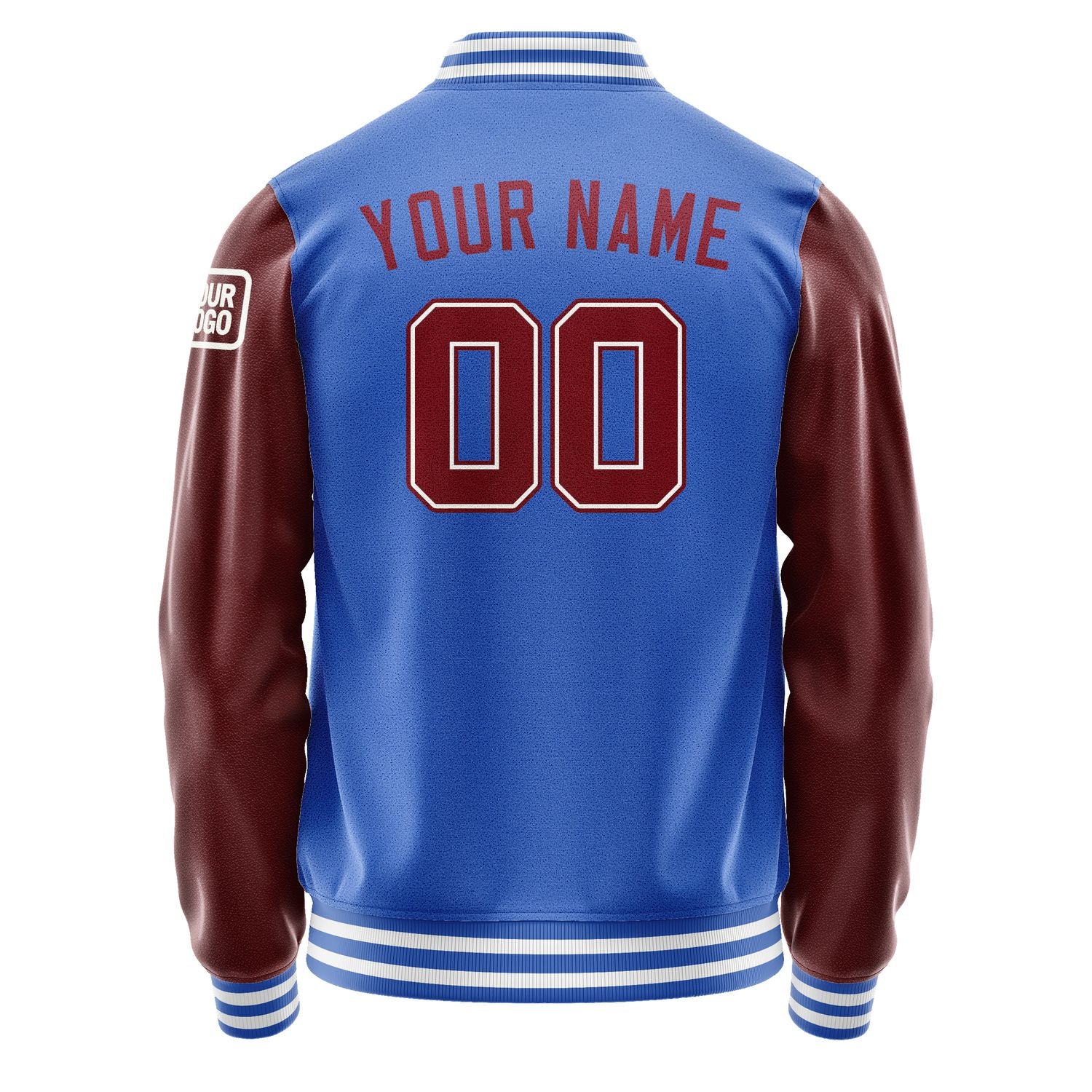 Custom Sky Blue Crimson Red Jacket Jb0909150918151818