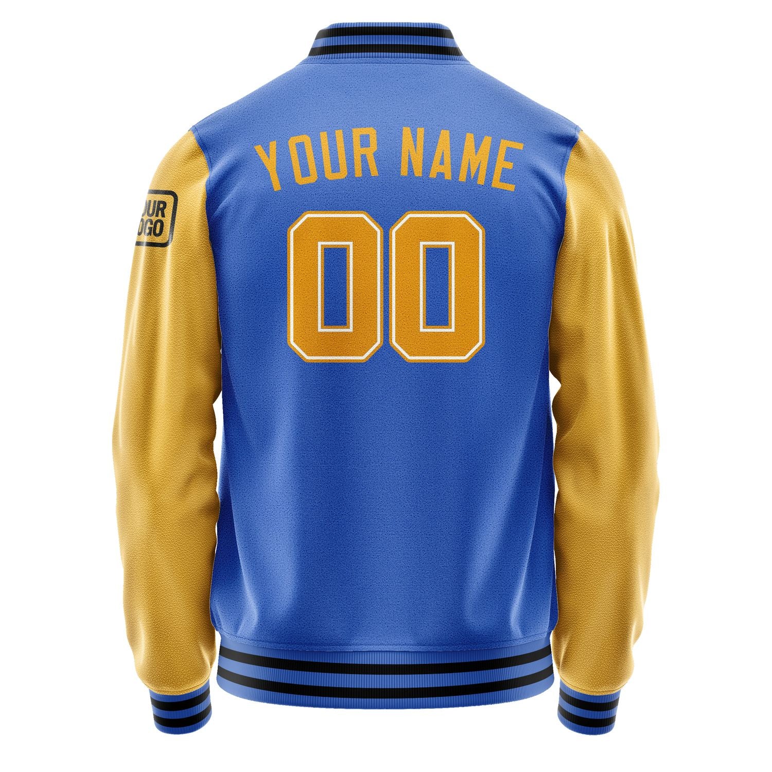 Custom Sky Blue Yellow Jacket Jb0909190917191817