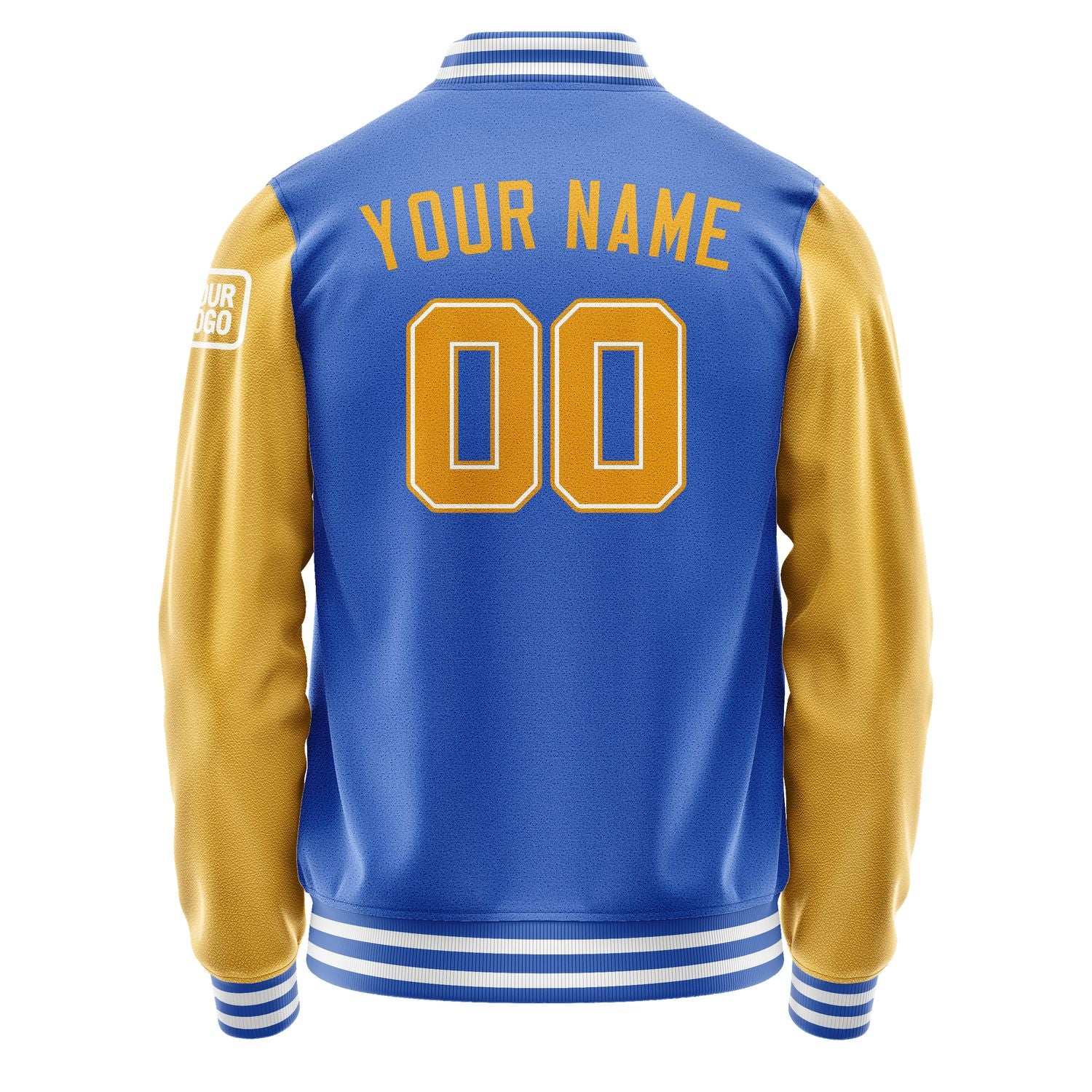 Custom Sky Blue Yellow Jacket Jb0909190918191818