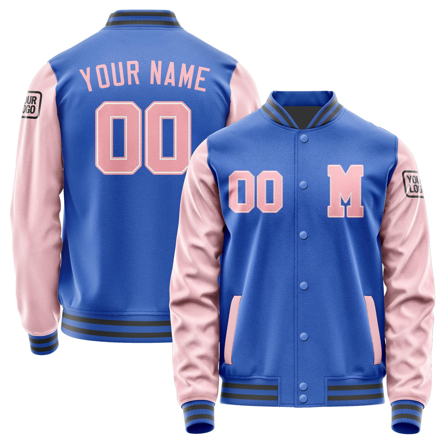 Custom Sky Blue Light Pink Jacket Jb0909210920211817