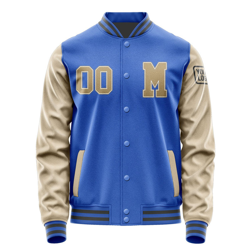 Custom Sky Blue Light Khaki Jacket Jb0909250920251817