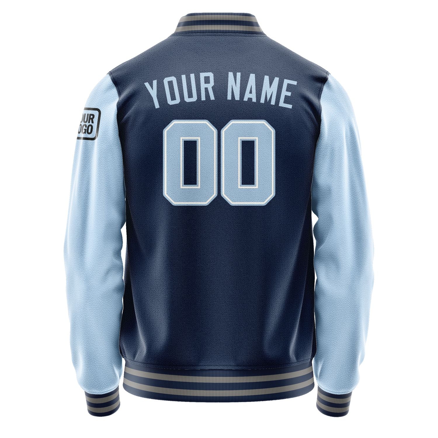 Custom Blue Light Blue Jacket Jb1010081004081817