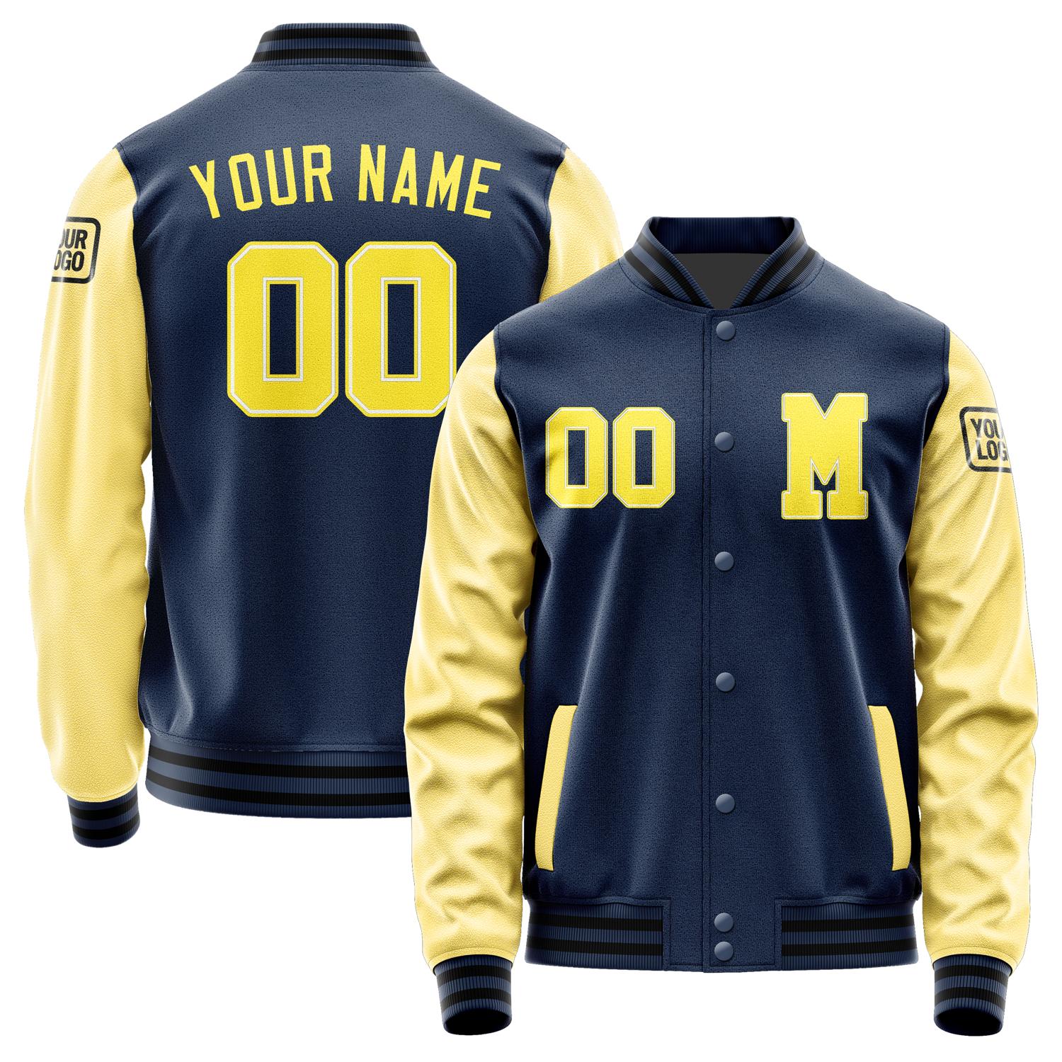 Custom Blue Light Yellow Jacket Jb1010261017261817