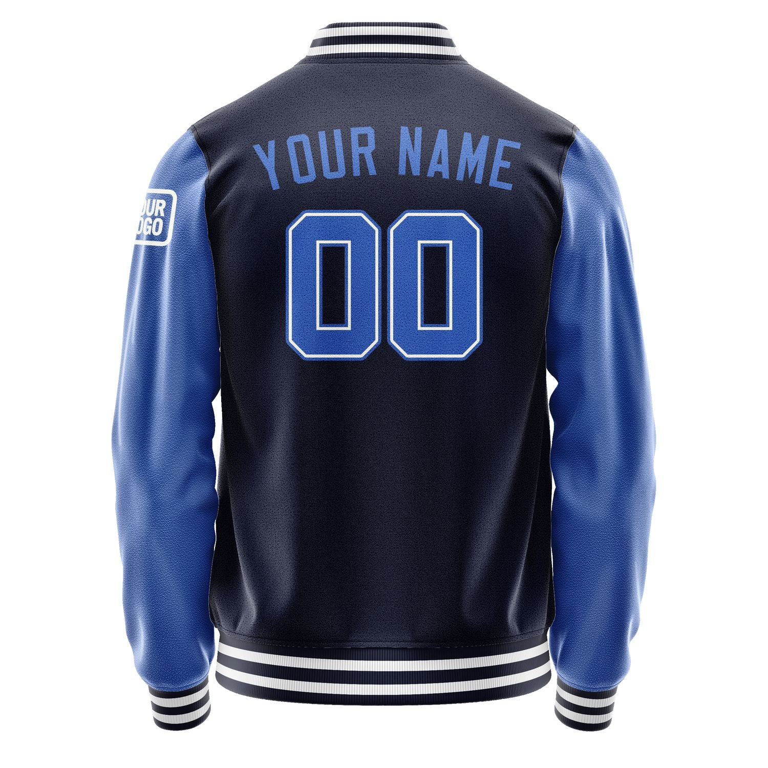 Custom Navy Sky Blue Jacket Jb1111091118091818
