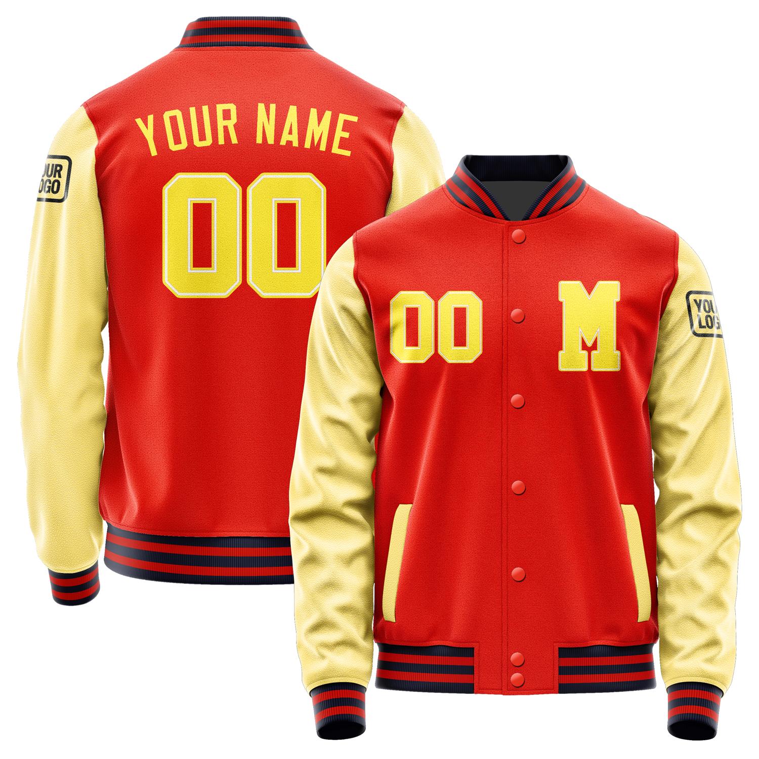 Custom Orange Red Light Yellow Jacket Jb1212261112261817