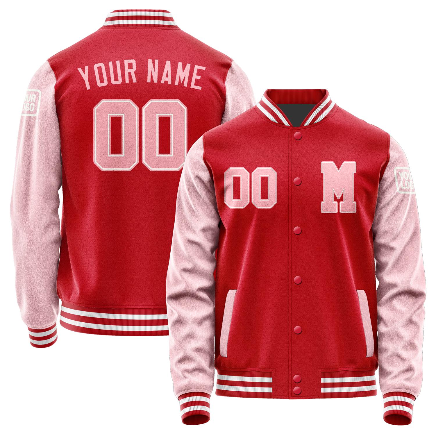 Custom Red Light Pink Jacket Jb1414211418211818