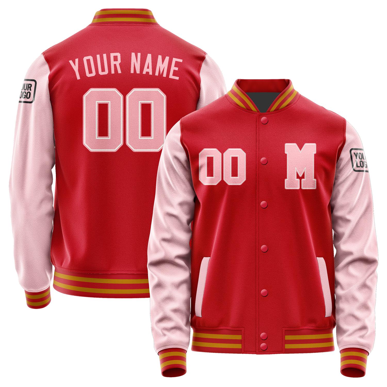 Custom Red Light Pink Jacket Jb1414211419211817