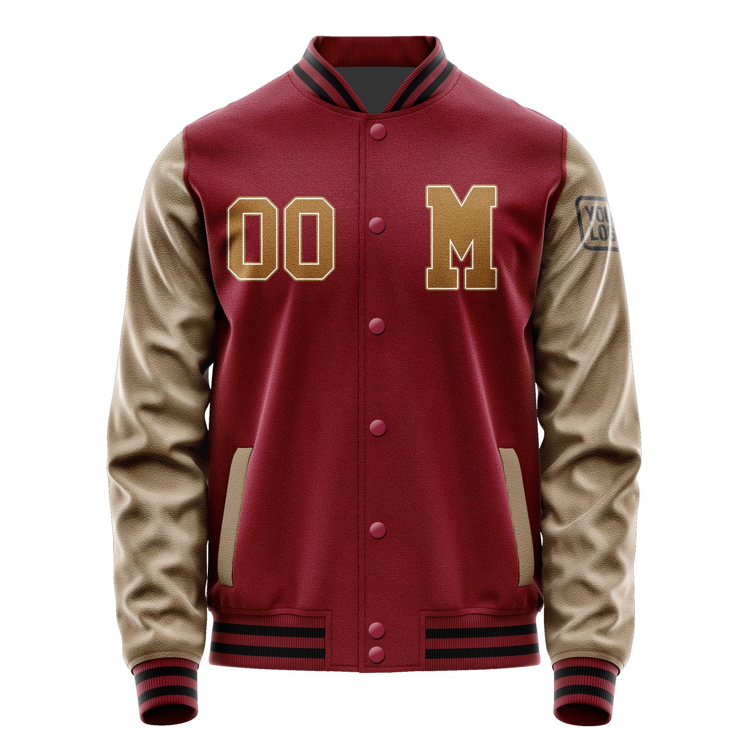 Custom Crimson Red Khaki Jacket Jb1515221517221817