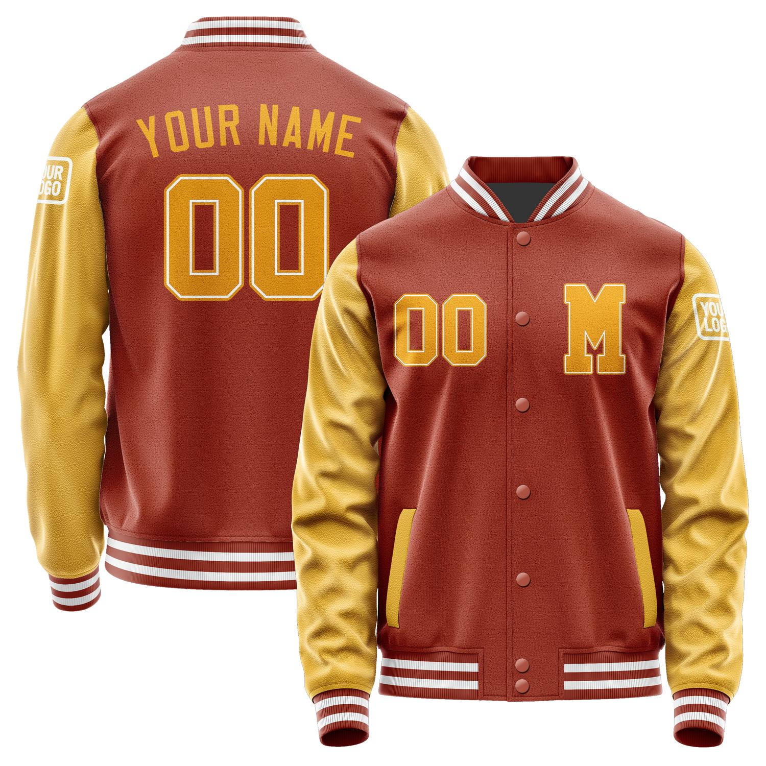 Custom Coral Red Yellow Jacket Jb1616191618191818