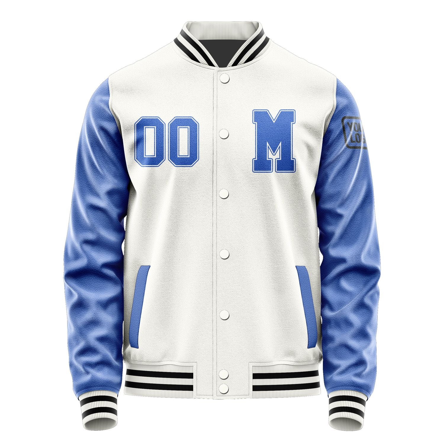 Custom White Sky Blue Jacket Jb1818091817091817