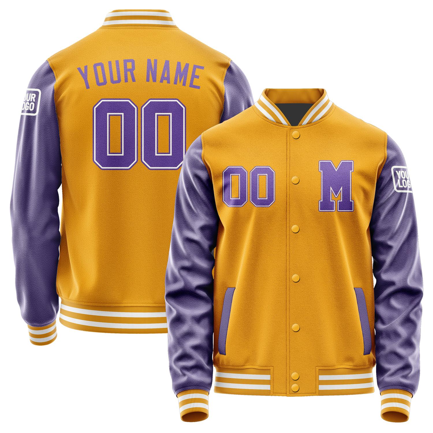 Custom Yellow Light Purple Jacket Jb1919231918231818