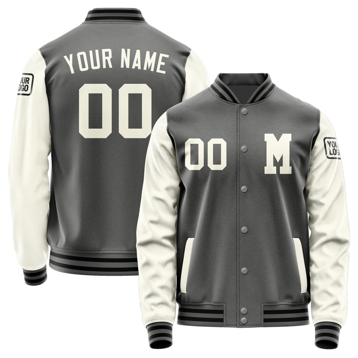 Custom Dark Grey Cream Jacket Jb2020032017031817
