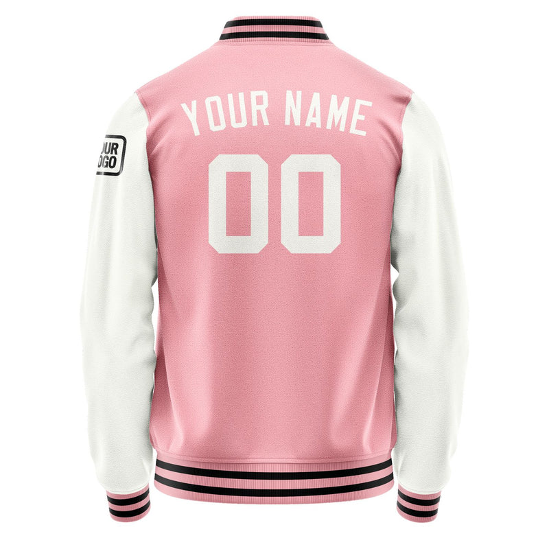 Custom Light Pink White Jacket Jb2121182117181817