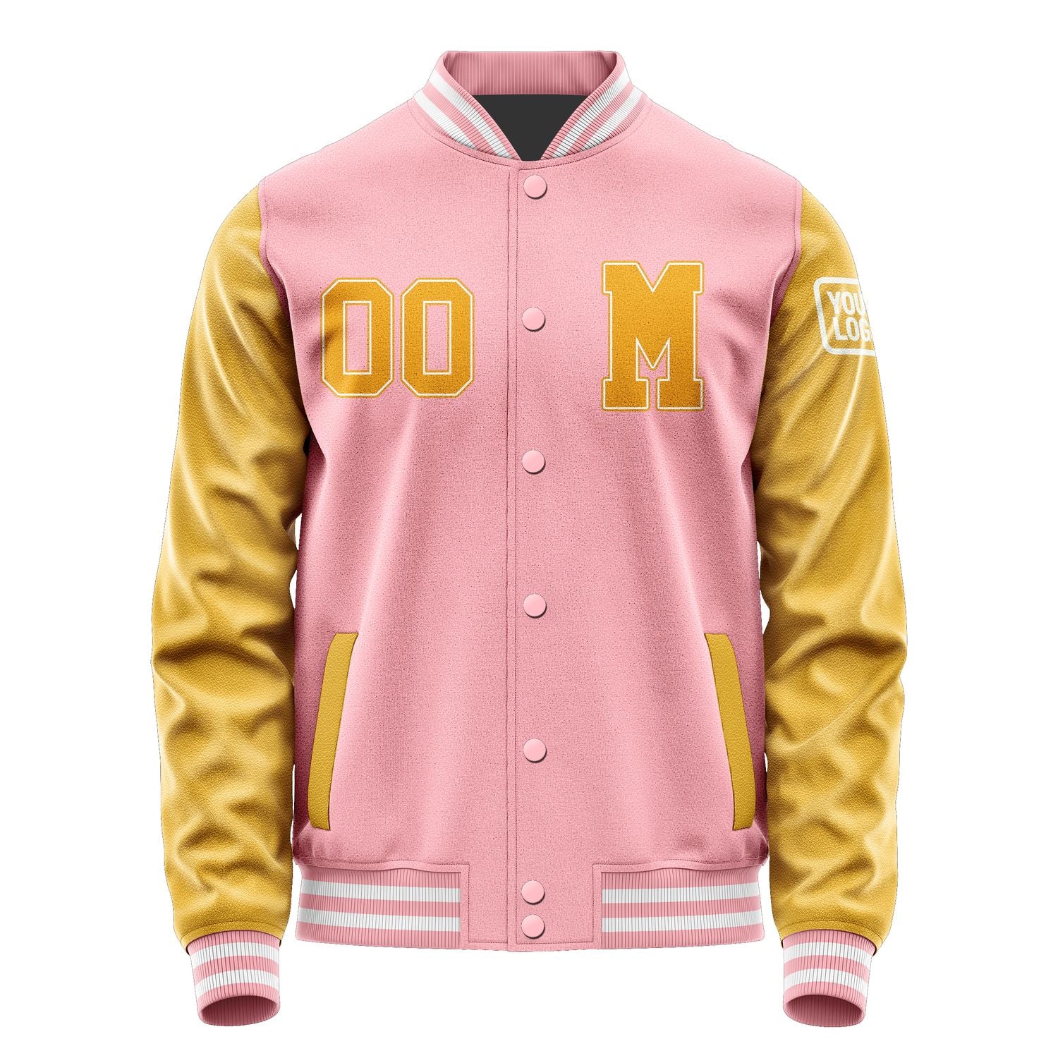 Custom Light Pink Yellow Jacket Jb2121192118191818