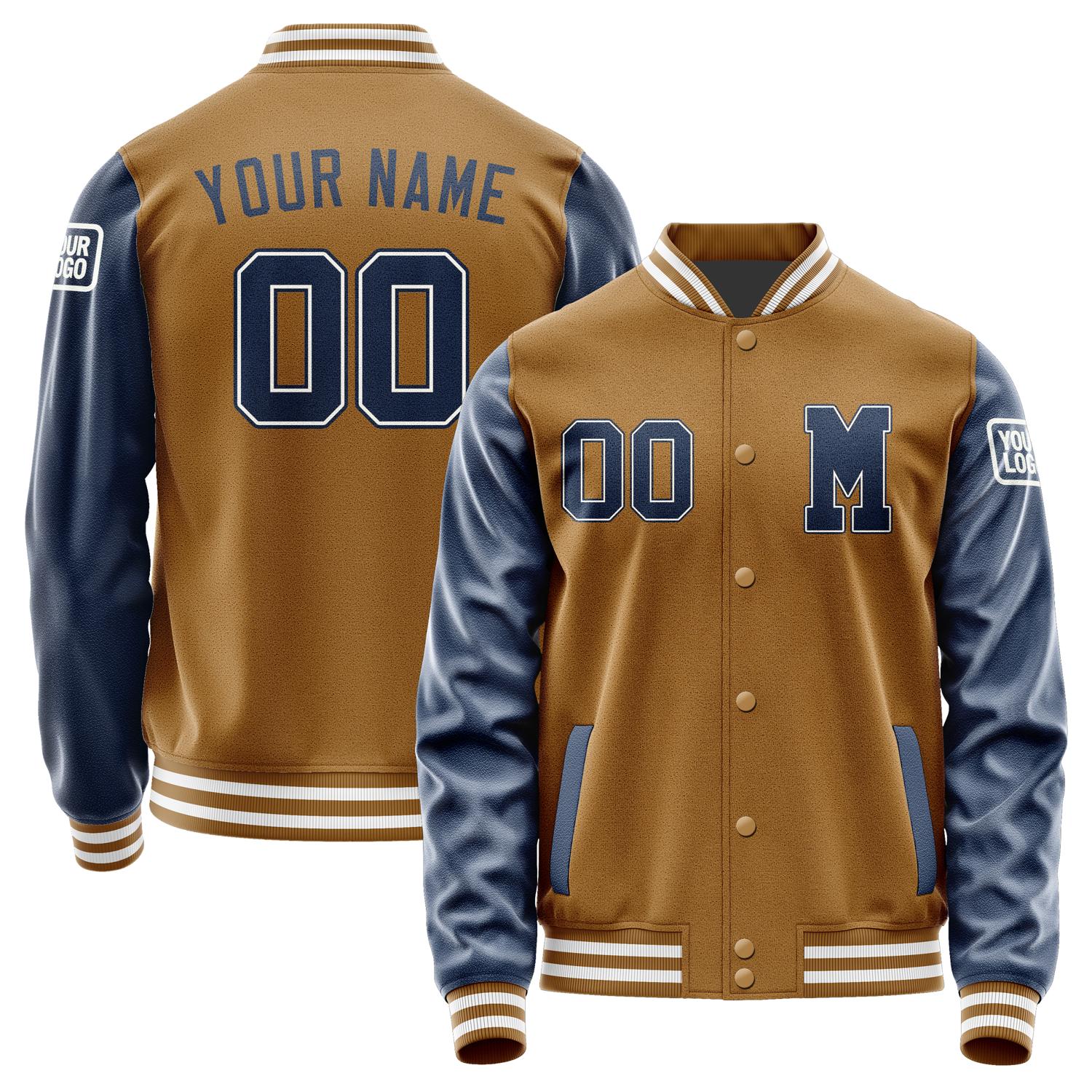 Custom Khaki Blue Jacket Jb2222102218101818