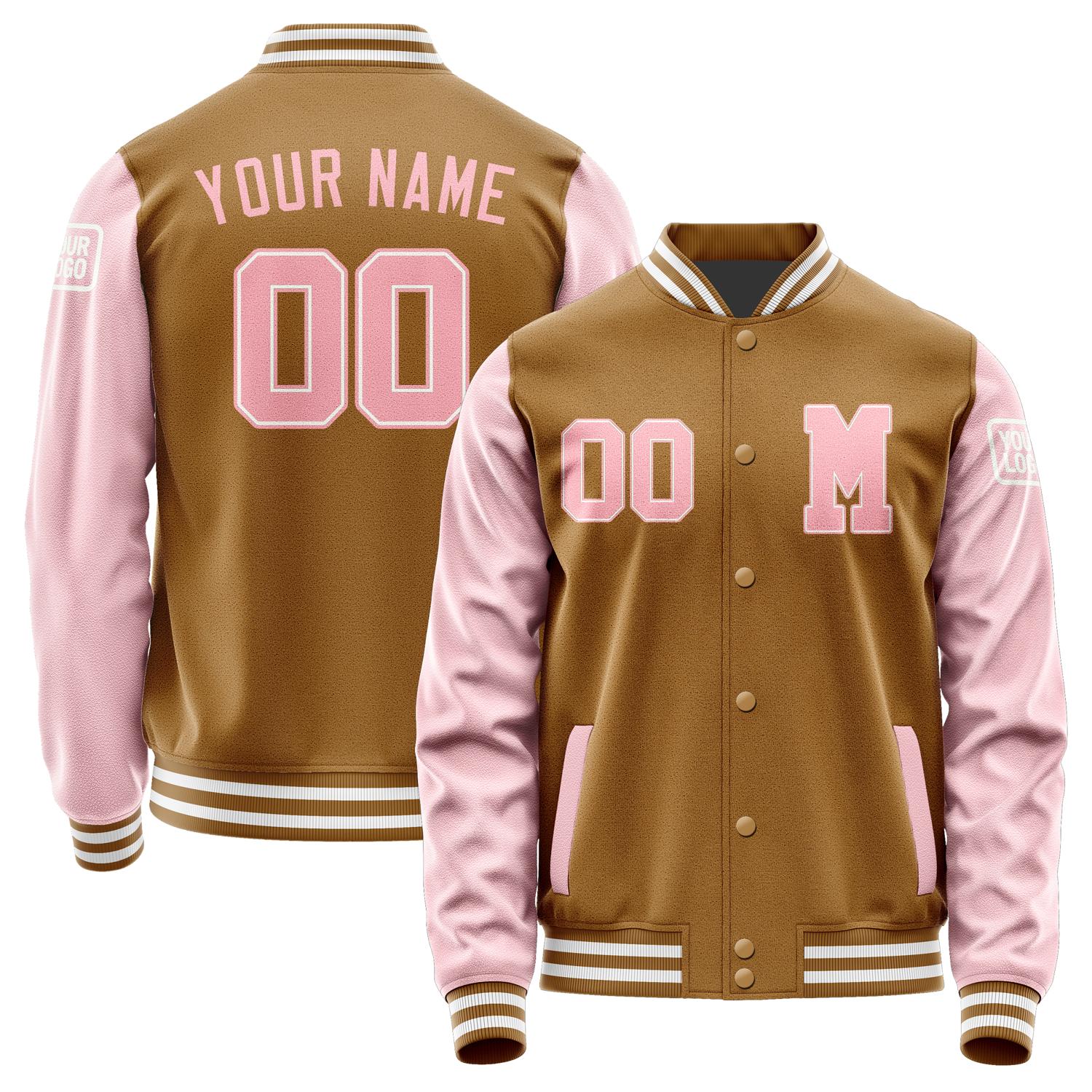 Custom Khaki Light Pink Jacket Jb2222212218211818