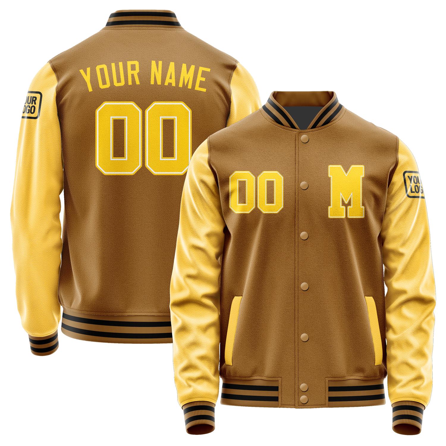 Custom Khaki Gold Jacket Jb2222302217301817