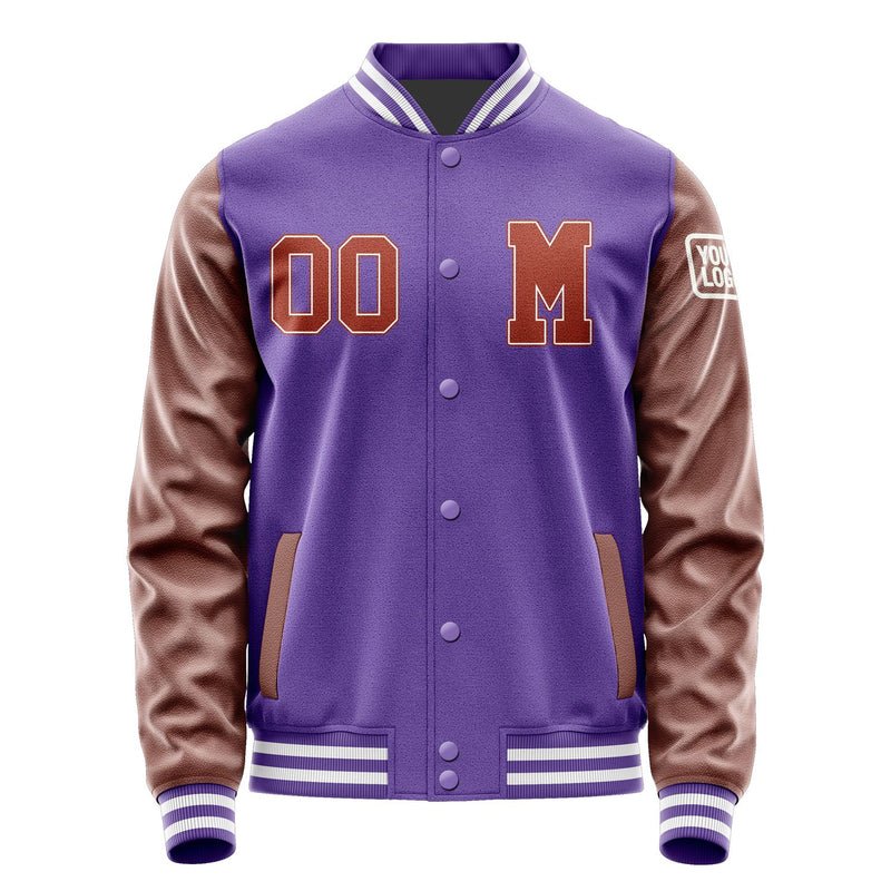 Custom Light Purple Coral Red Jacket Jb2323162318161818