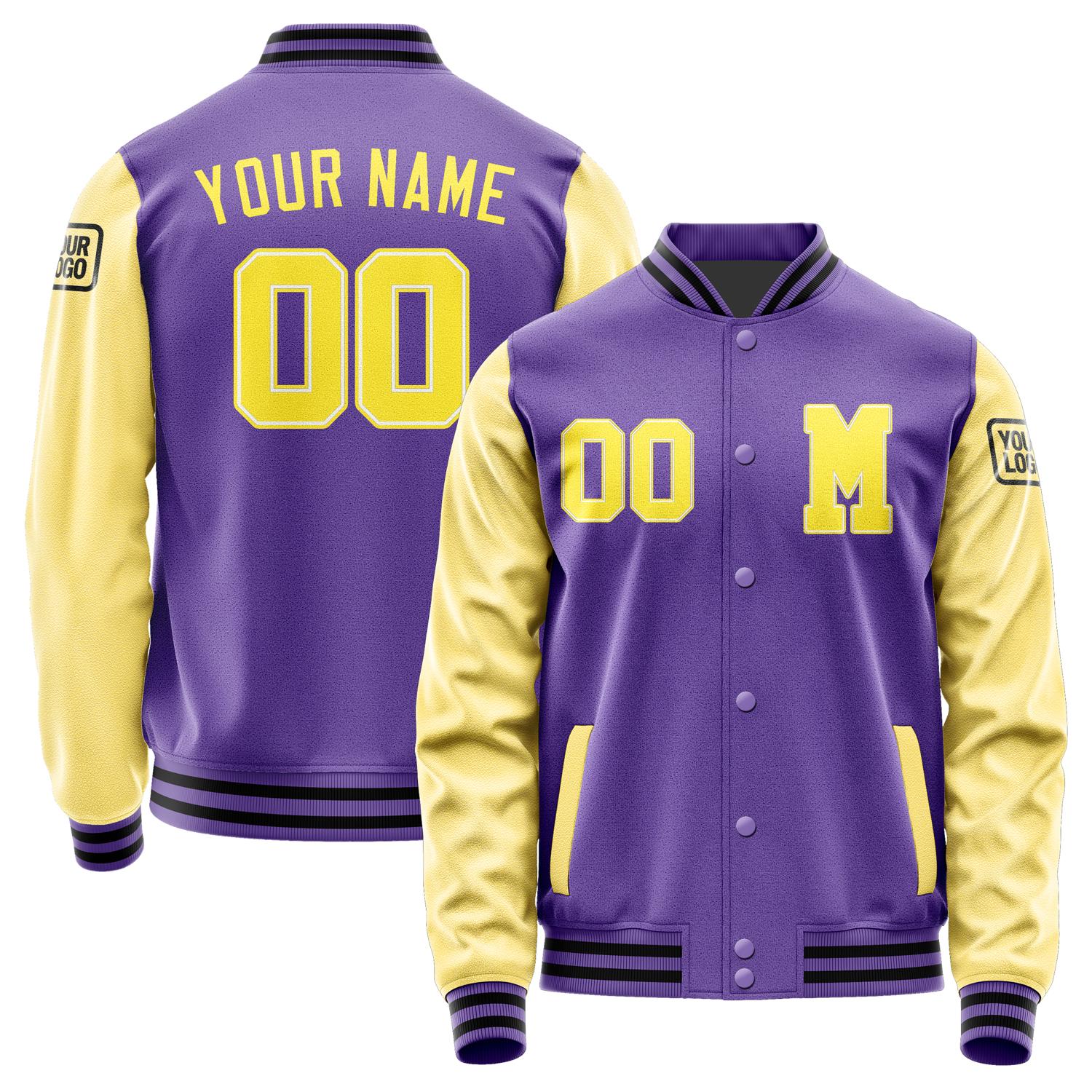 Custom Light Purple Light Yellow Jacket Jb2323262317261817