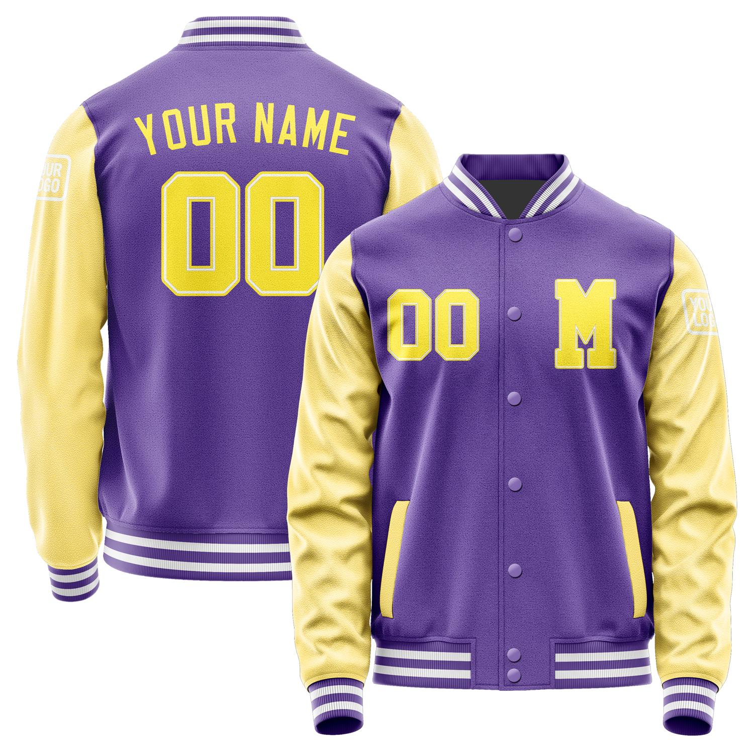 Custom Light Purple Light Yellow Jacket Jb2323262318261818