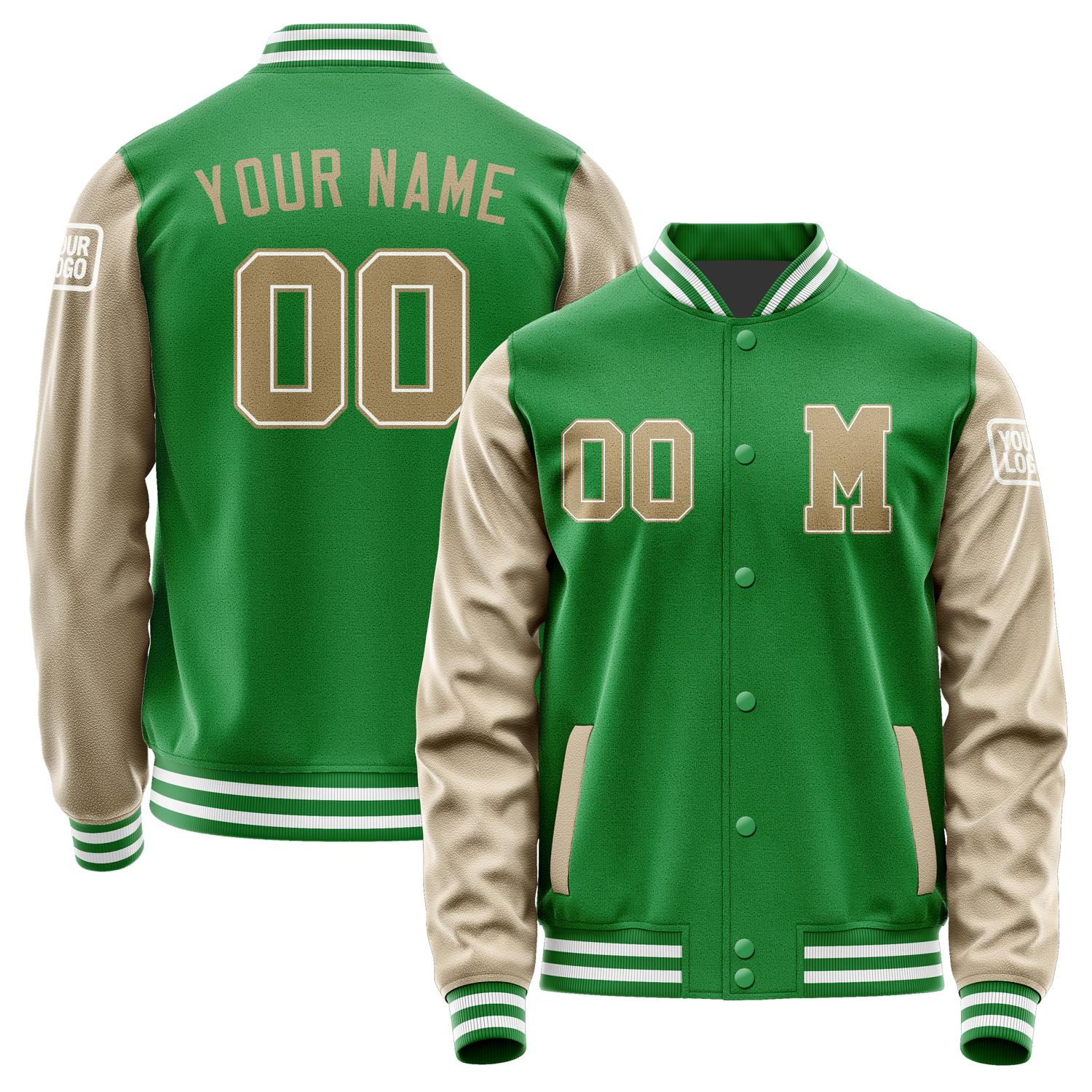 Custom Emerald Green Light Khaki Jacket Jb2424252418251818