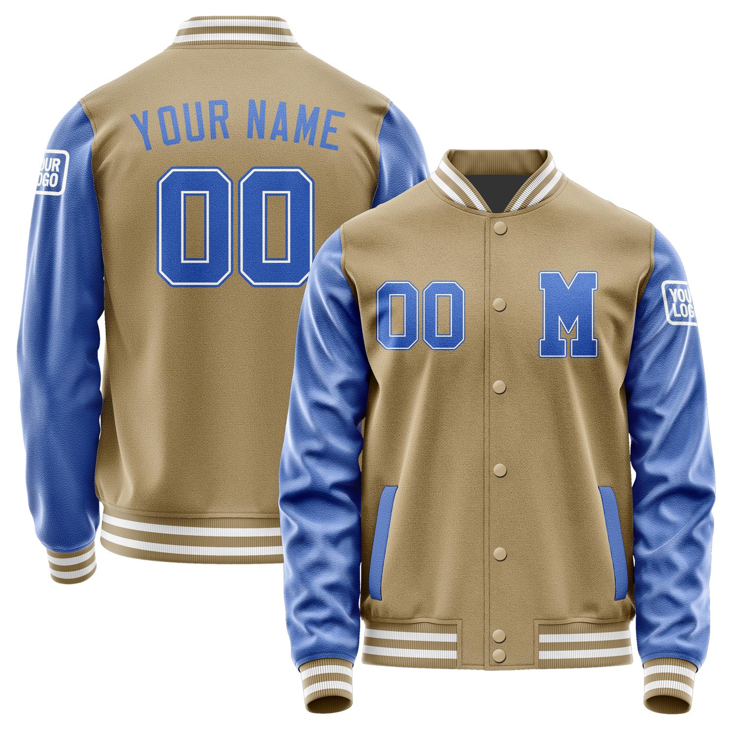 Custom Light Khaki Sky Blue Jacket Jb2525092518091818