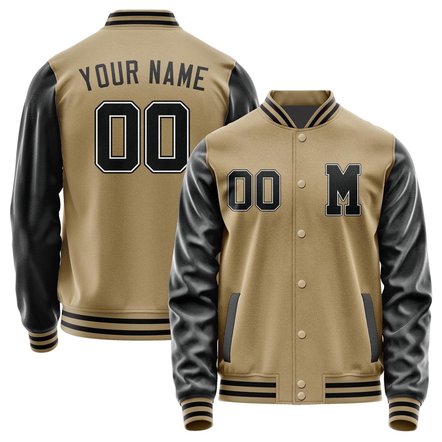 Custom Light Khaki Black Jacket Jb2525172517171817