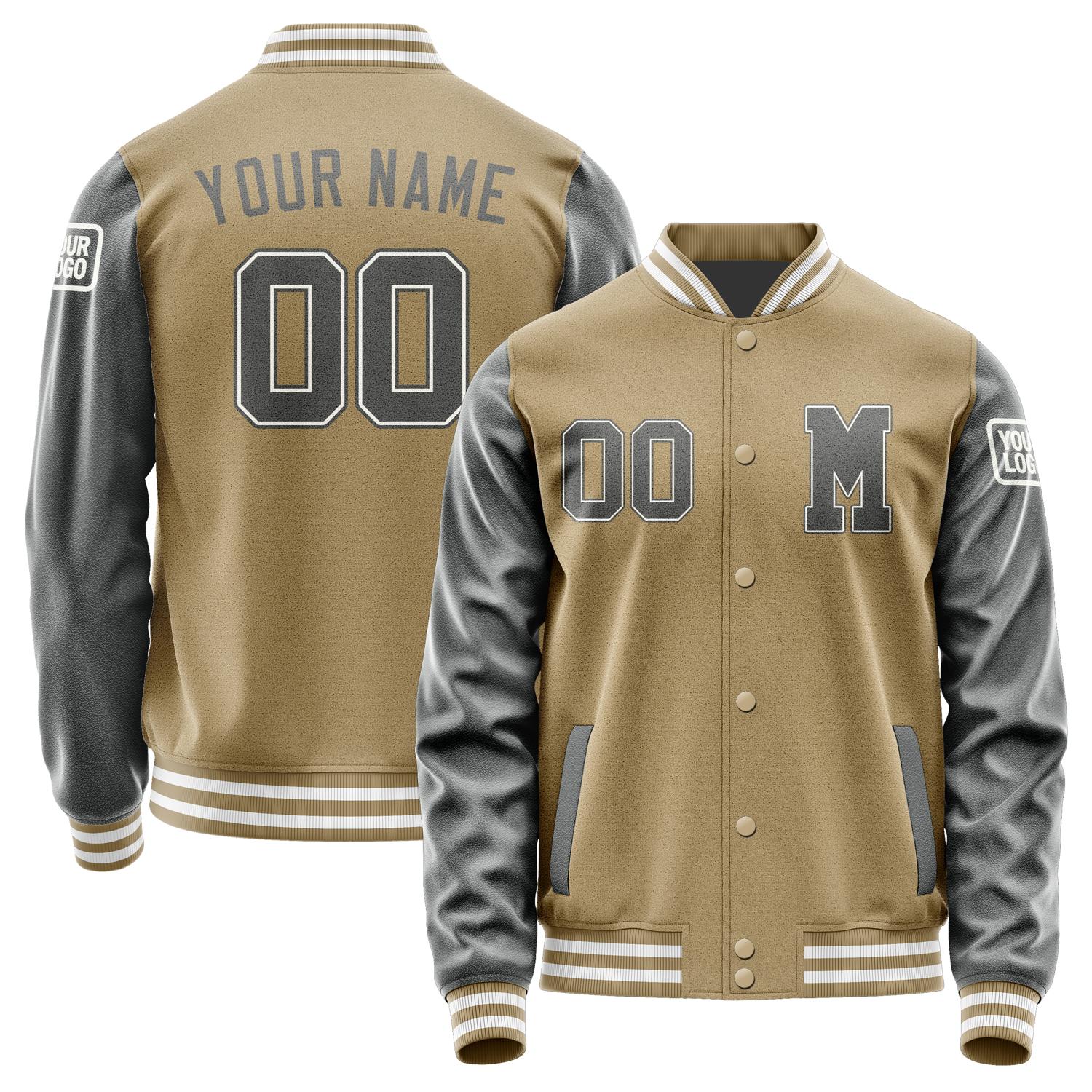 Custom Light Khaki Dark Grey Jacket Jb2525202518201818