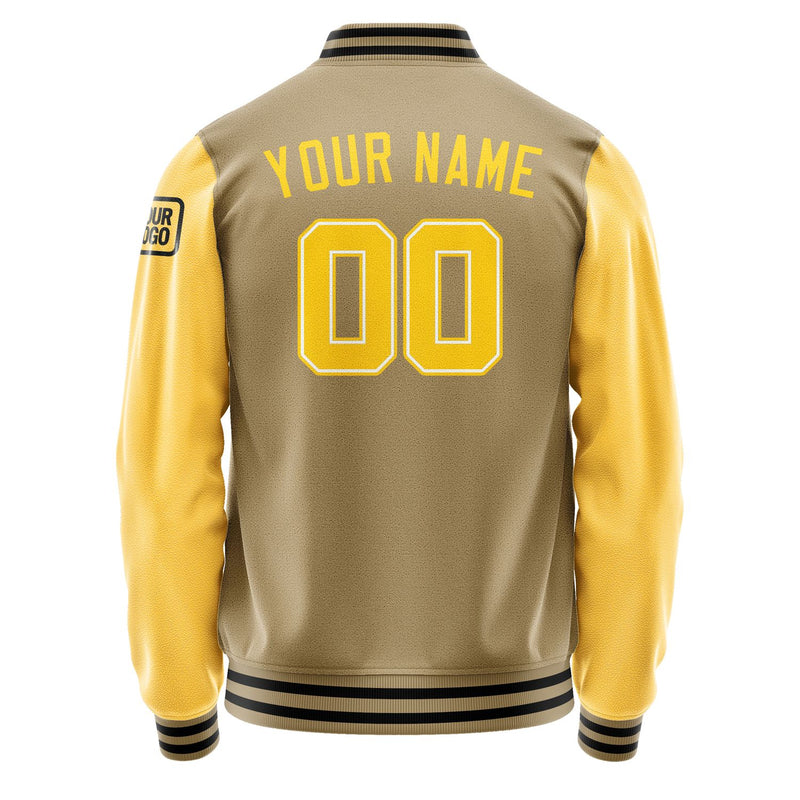 Custom Light Khaki Gold Jacket Jb2525302517301817