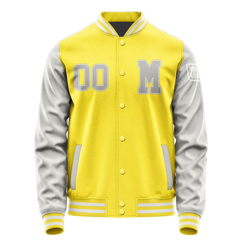 Custom Light Yellow Gray Jacket Jb2626042618041818