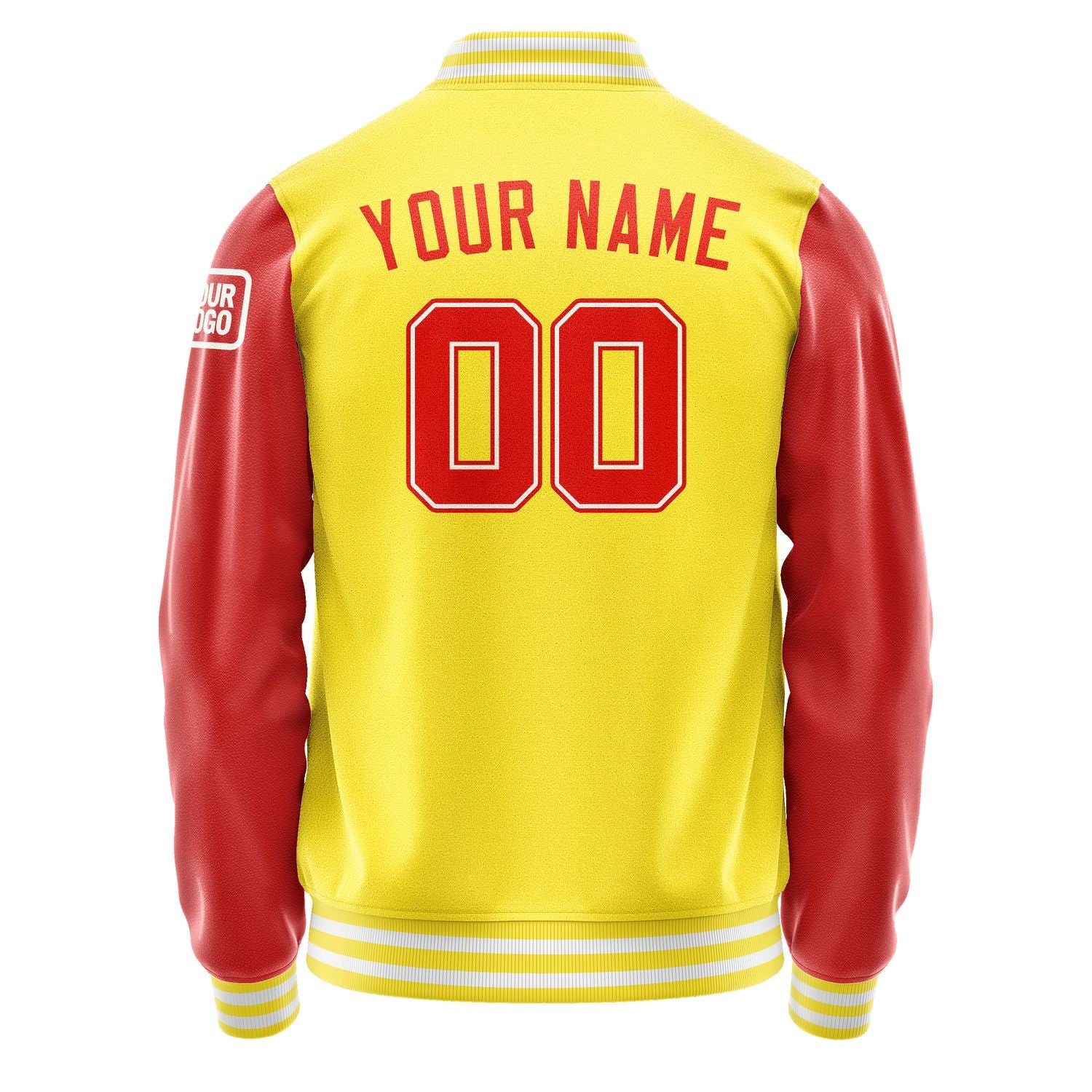 Custom Light Yellow Orange Red Jacket Jb2626122618121818