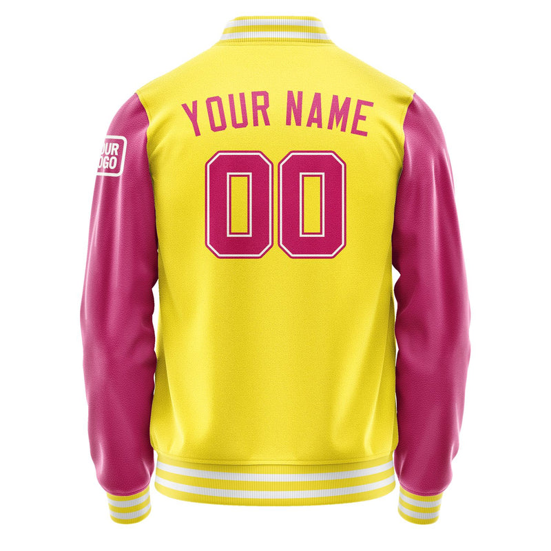Custom Light Yellow Pink Jacket Jb2626132618131818