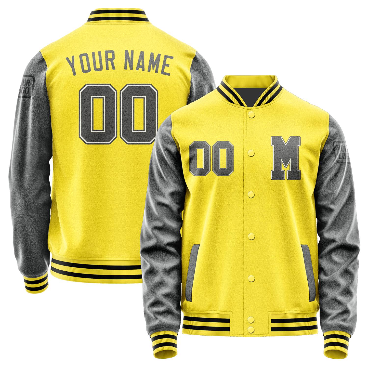 Custom Light Yellow Dark Grey Jacket Jb2626202617201817