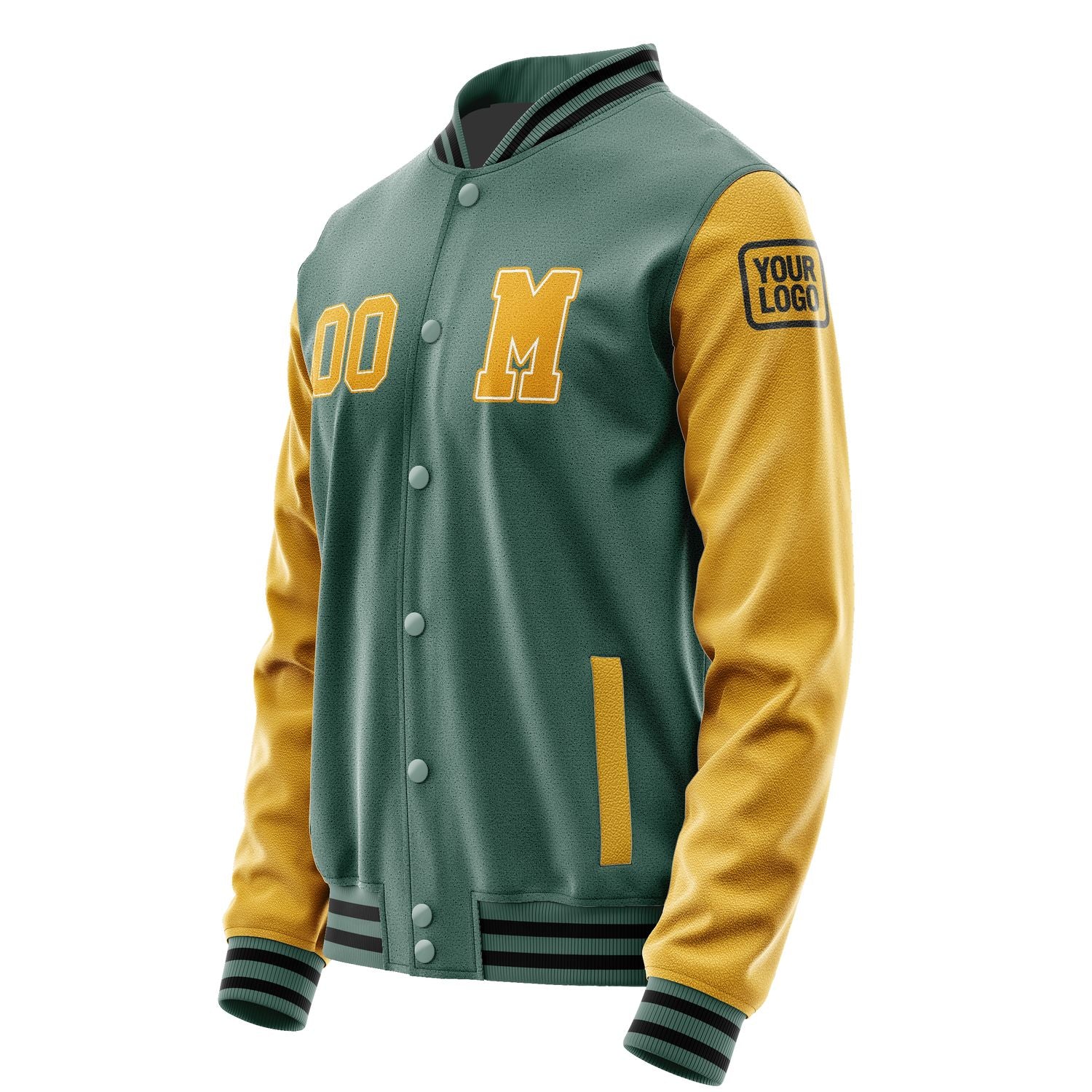 Custom Blue Green Yellow Jacket Jb2727192717191817