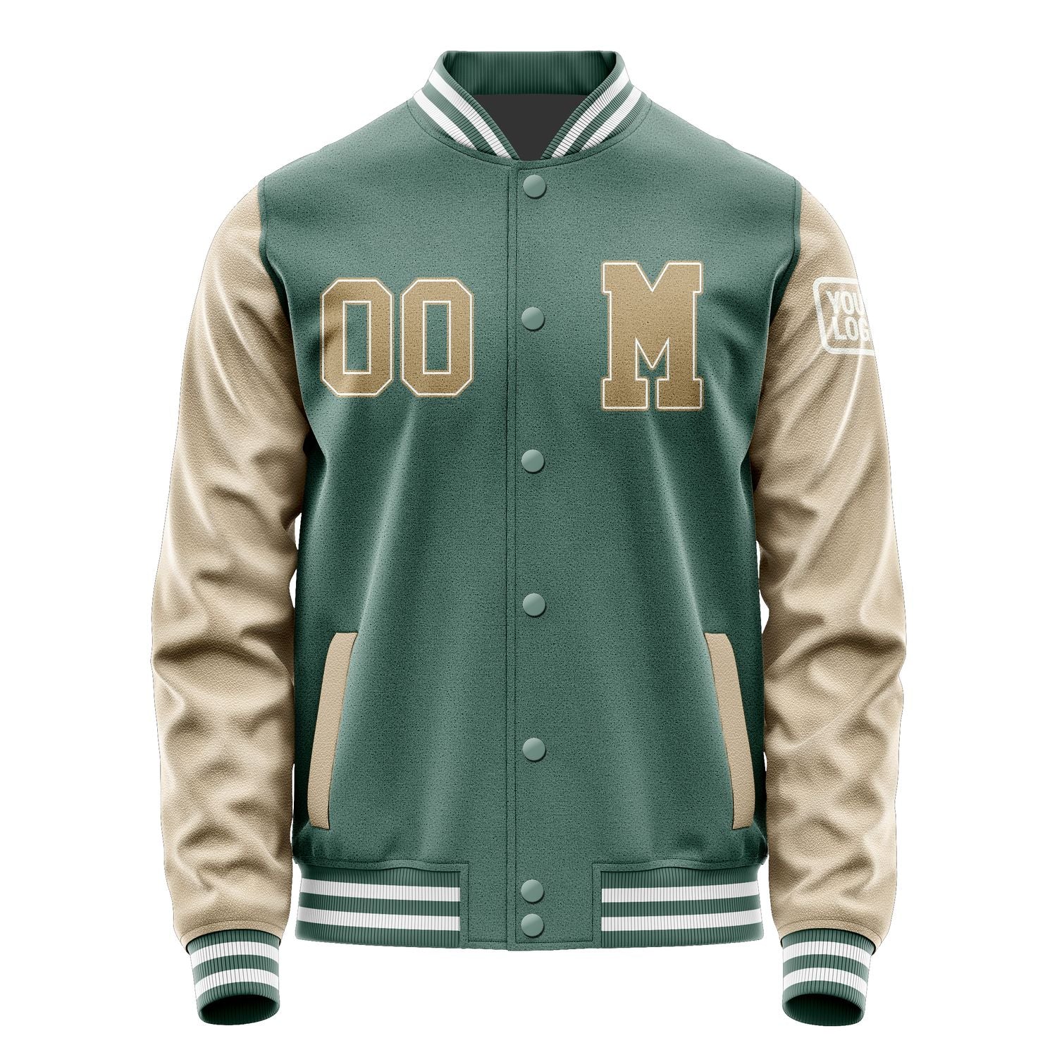 Custom Blue Green Light Khaki Jacket Jb2727252718251818