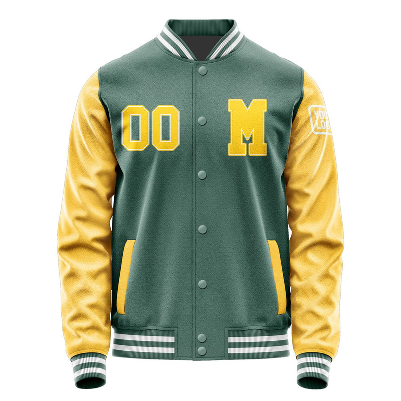 Custom Blue Green Gold Jacket Jb2727302718301818