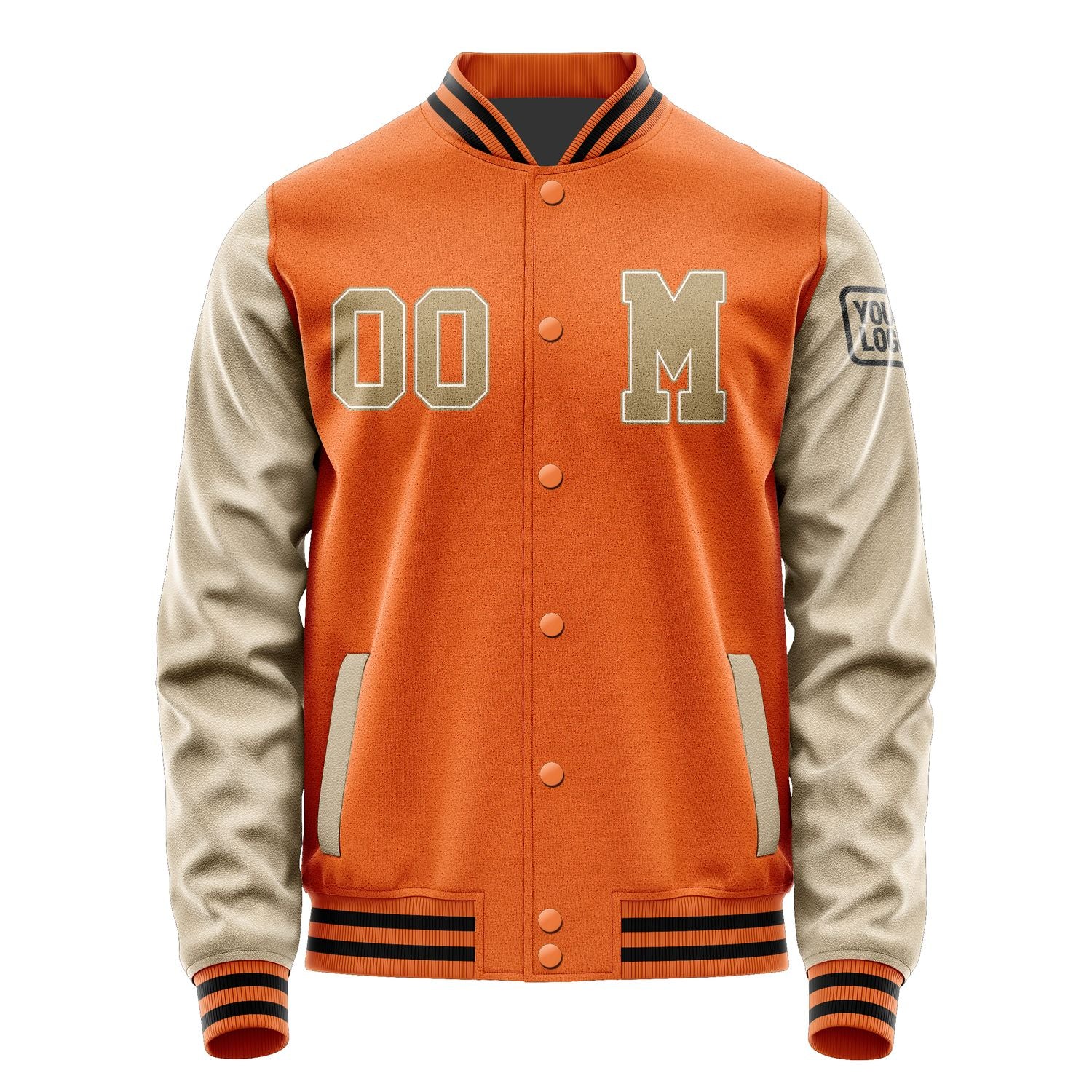 Custom Orange Light Khaki Jacket Jb2828252817251817