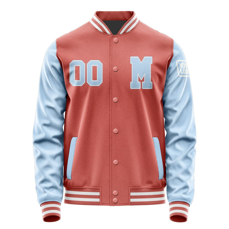 Custom Copper Rose Light Blue Jacket Jb2929082918081818