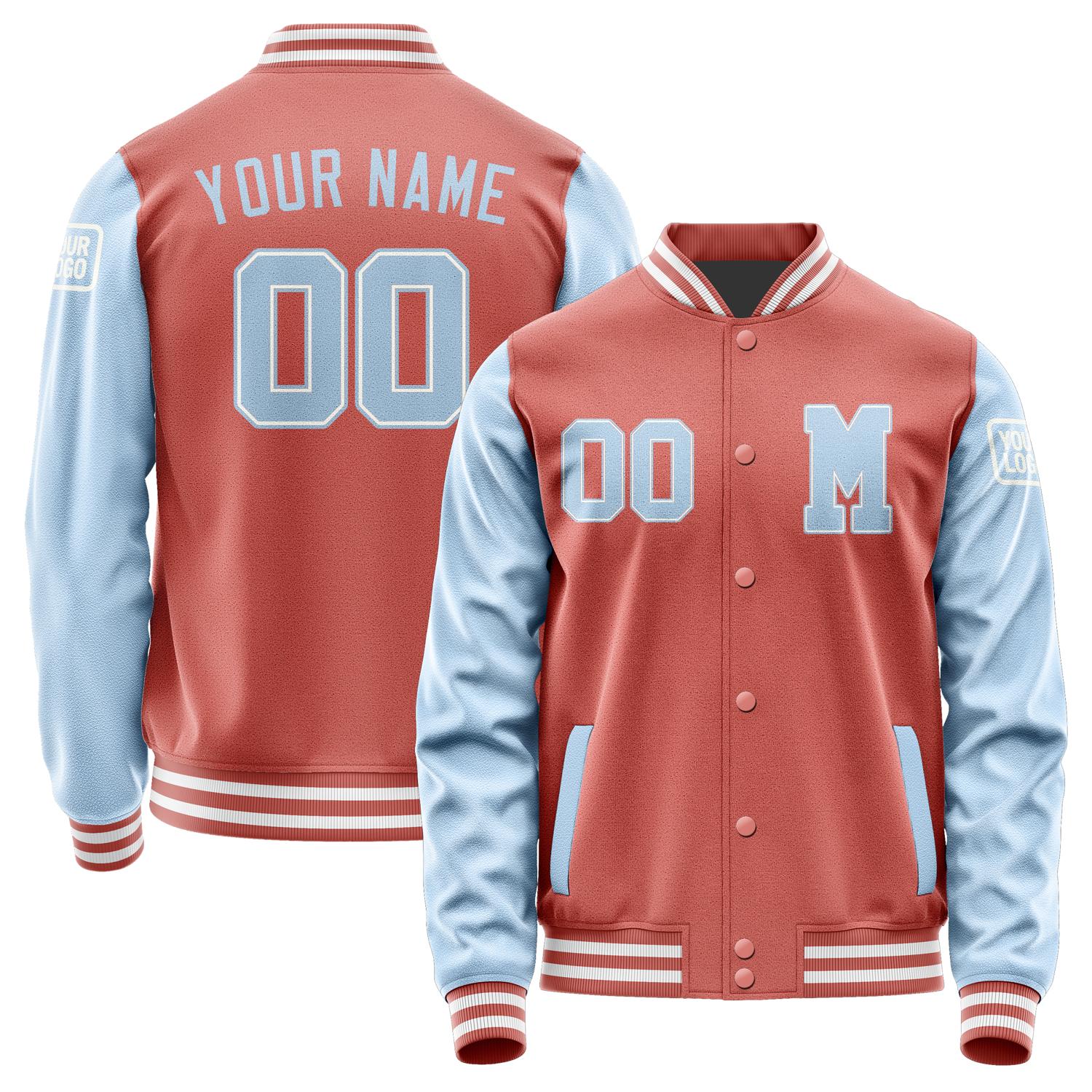 Custom Copper Rose Light Blue Jacket Jb2929082918081818