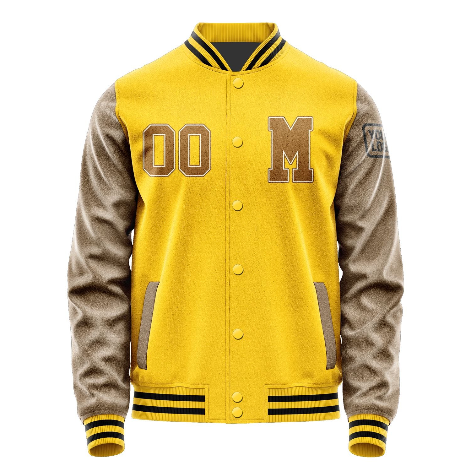Custom Gold Khaki Jacket Jb3030223017221817