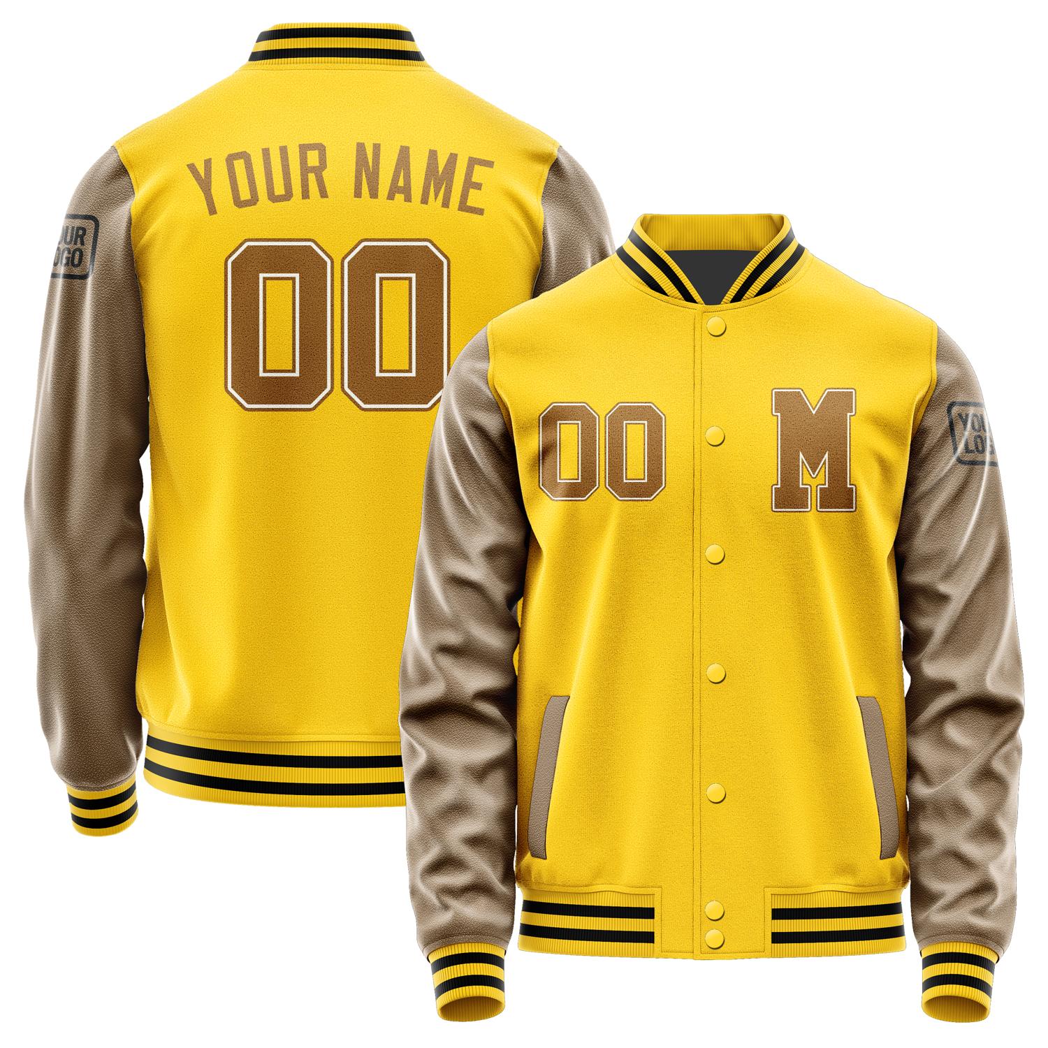 Custom Gold Khaki Jacket Jb3030223017221817