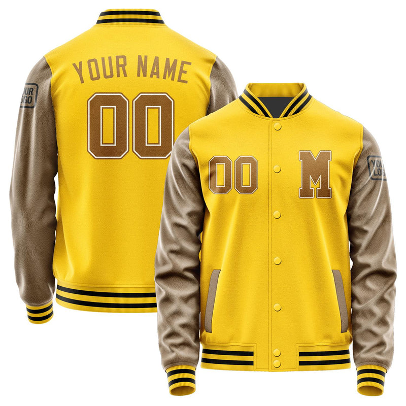 Custom Gold Khaki Jacket Jb3030223017221817