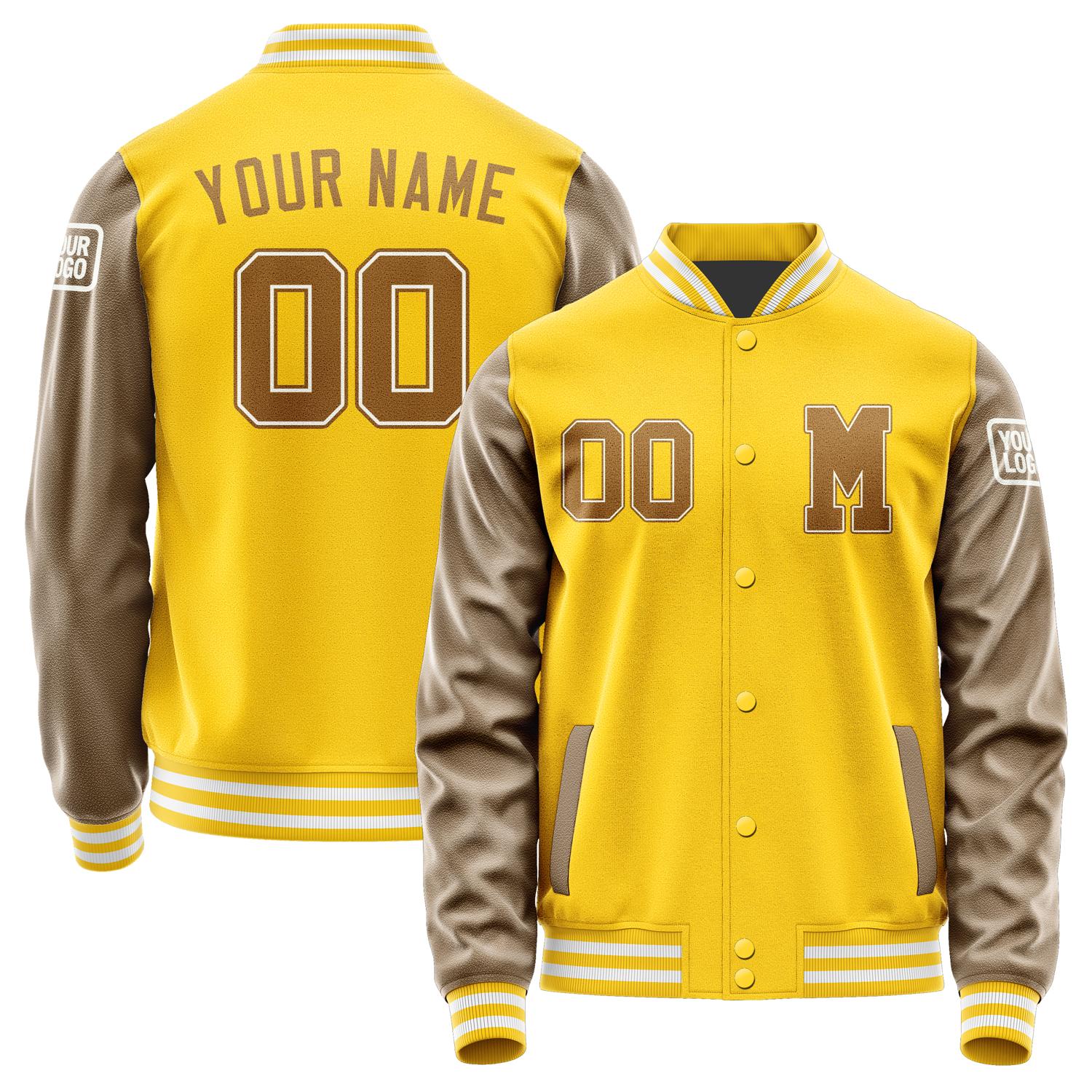 Custom Gold Khaki Jacket Jb3030223018221818