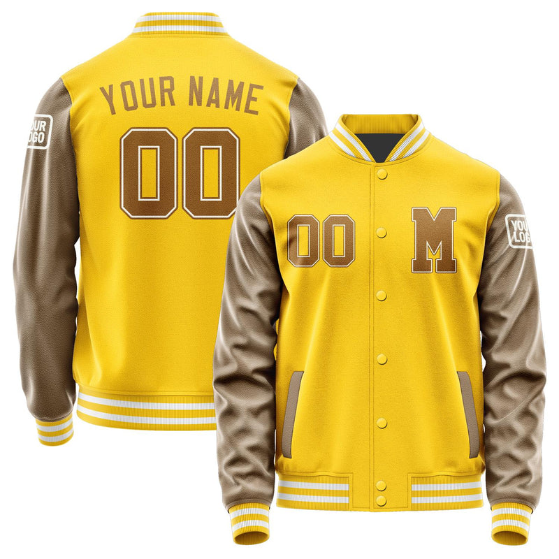 Custom Gold Khaki Jacket Jb3030223018221818