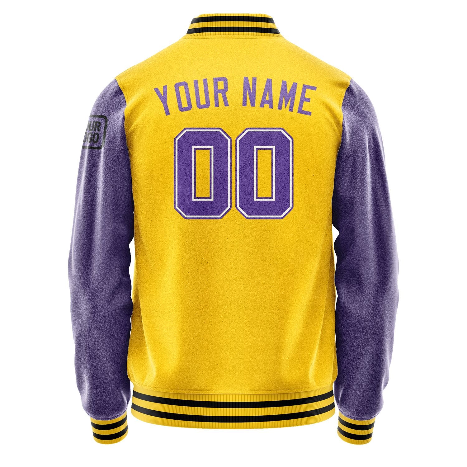 Custom Gold Light Purple Jacket Jb3030233017231817