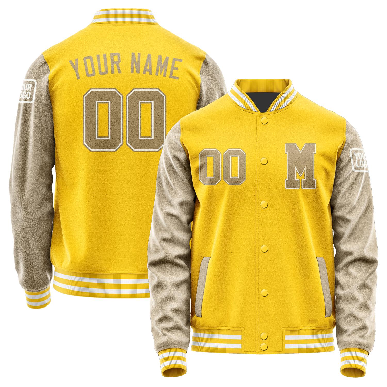 Custom Gold Light Khaki Jacket Jb3030253018251818