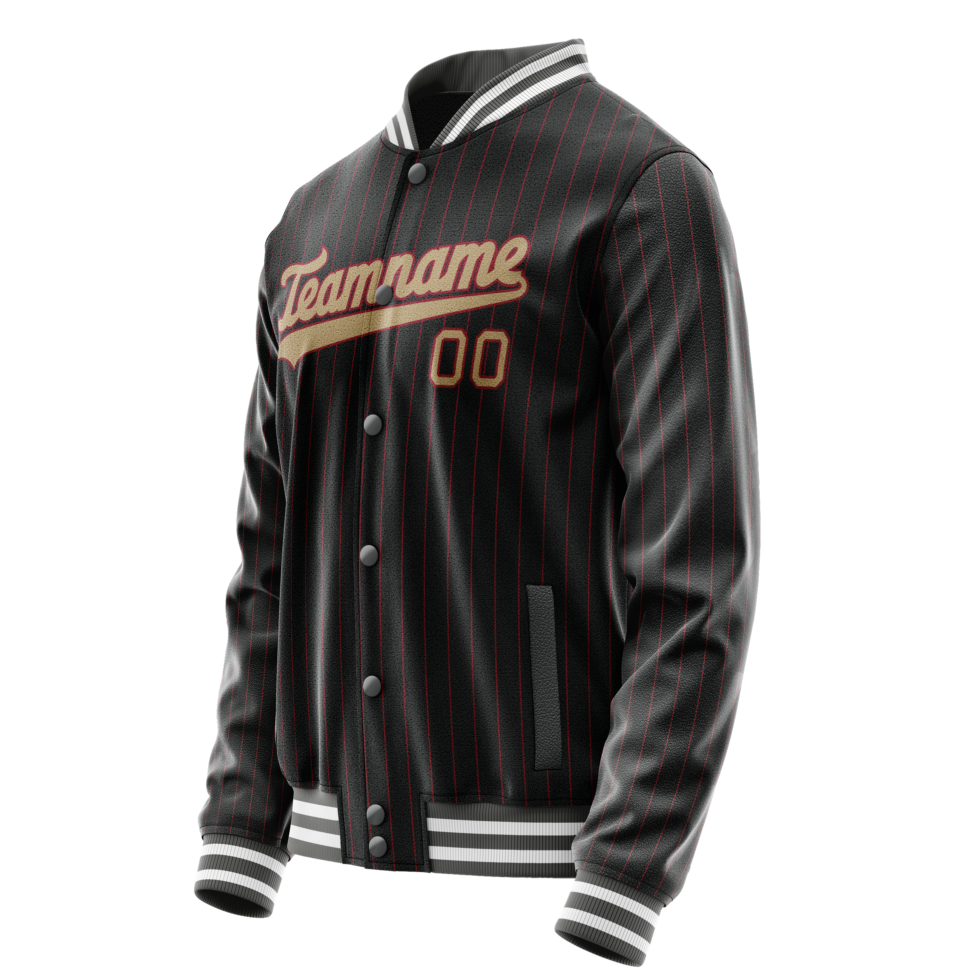 Custom Black Cream Solid Color Varsity Letterman Jacket JA02240617HF034