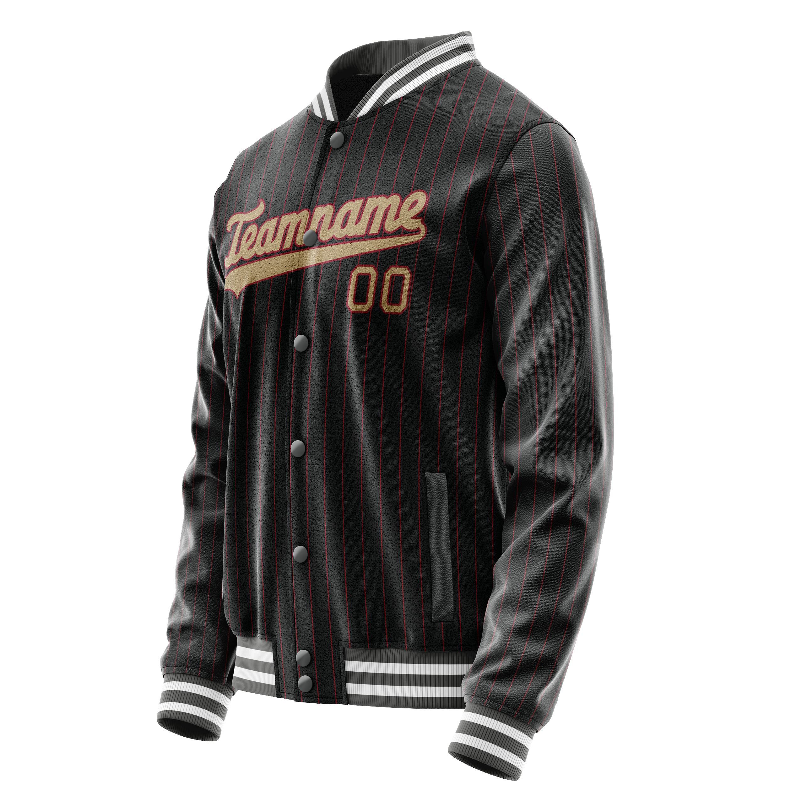 Custom Black Cream Solid Color Varsity Letterman Jacket JA02240617HF034